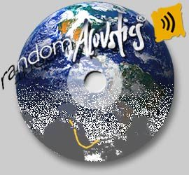 The RANDOM ACOUSTICS CD with the earth globe and the label logo